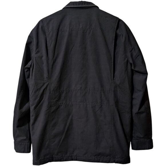 Banana Republic Black Quilted Field Jacket Men's S Faux Leather Trim - Picture 2 of 11